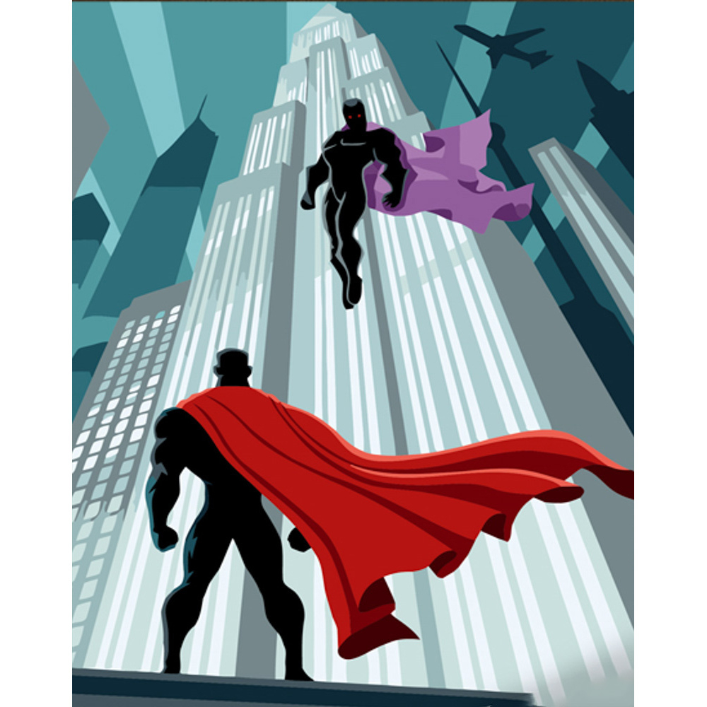 Фото, Відеоогляди картина за номерами strateg преміум суперники у плащах з лаком розміром 30х40 см (ss6690)