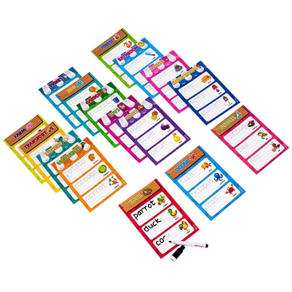 Фото, Видеообзоры гра з маркером «пиши та витирай. перші англійські слова» vt5010-24