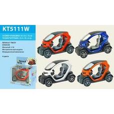 Машинка металева KT5111W RENAULT TWIZY метал.инерц.кор.ш.к./96/