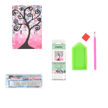 Фото, Видеообзоры алмазна мозаїка strateg преміум абстрактне дерево без підрамника розміром 10х15 см (yab28616)