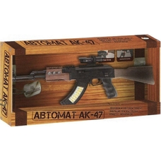 Автомат 0076 (24шт) вибро, лазер, звук, свет, на бат-ке, в кор-ке, 64-24-5см