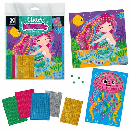 Фото, Видеообзоры набір для творчості vladi toys зі блискучою мозаїкою «русалонька та медуза» vt4511-13