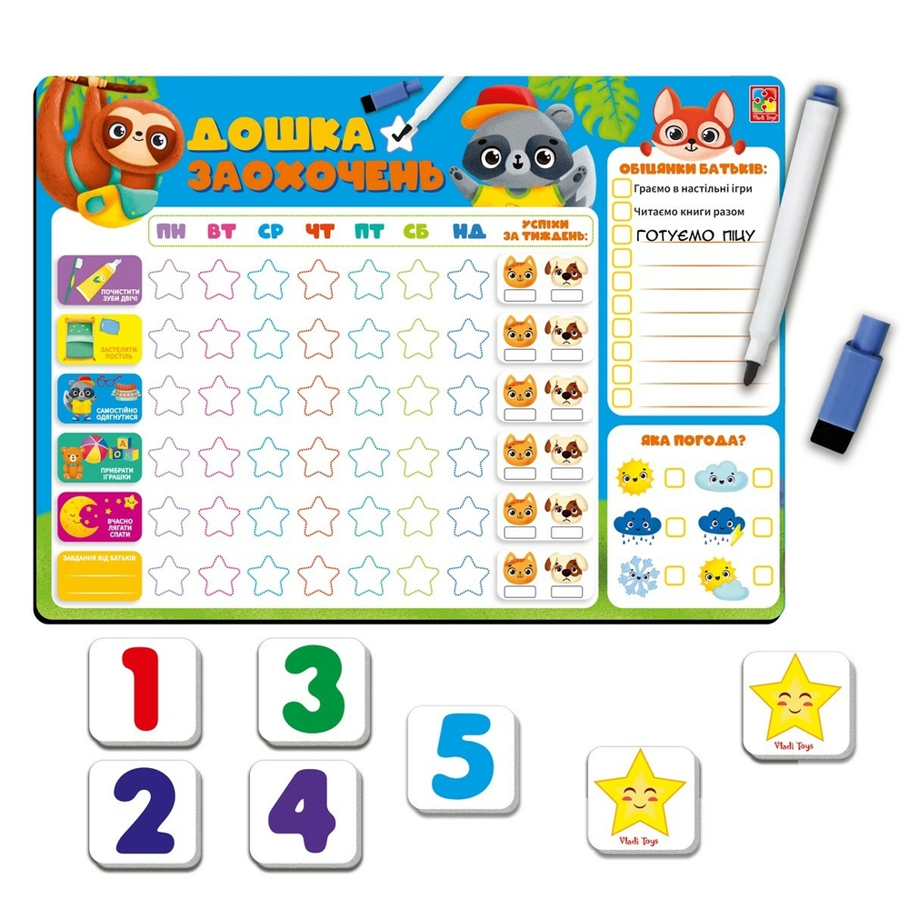 Фото, Відеоогляди магнітна дошка «дошка заохочень» vt3601-24