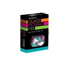 Набір для творчості скляна мозаїка «Mosaaro. Mosaic mix: white, turquoise, glitter purple» MA5004