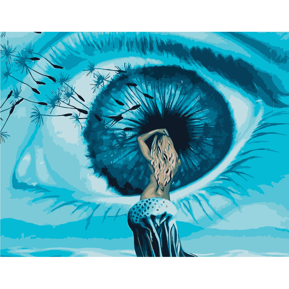 Фото, Видеообзоры картина за номерами strateg преміум пронизливе око розміром 40х50 см (dy039)