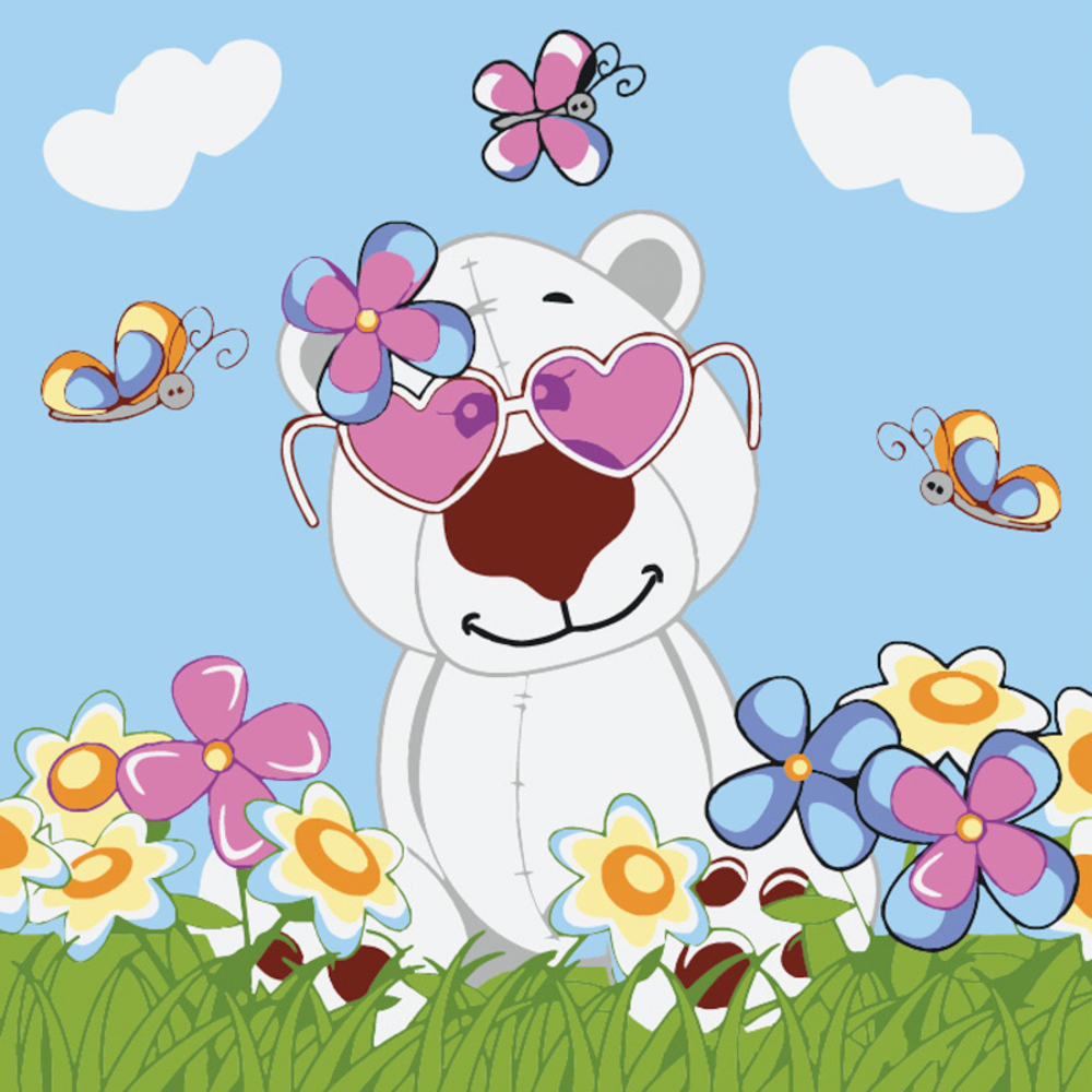 Фото, Відеоогляди картина за номерами strateg рожеві окуляри розміром 20х20 см (hh5128)