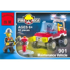 Конструктор BRICK 901 (150шт) Пожарная тревога, 62 дет, в кор-ке, 14-9,5-4,5см