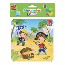 Гра розвиваюча Vladi Toys м'які магнітні пазли Малюк зможе "Пірати" VT3204-20