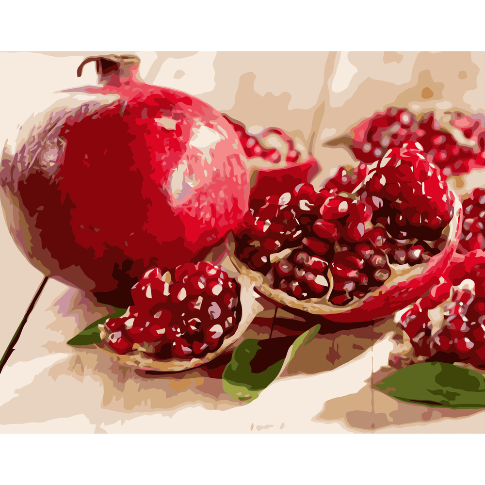 Фото, Відеоогляди картина за номерами strateg преміум гранат з лаком розміром 40х50 см va-0540