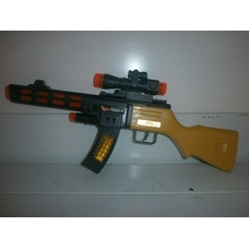 Автомат 3301 (72шт) звук, свет, на бат-ке, в кульке, 43-20см