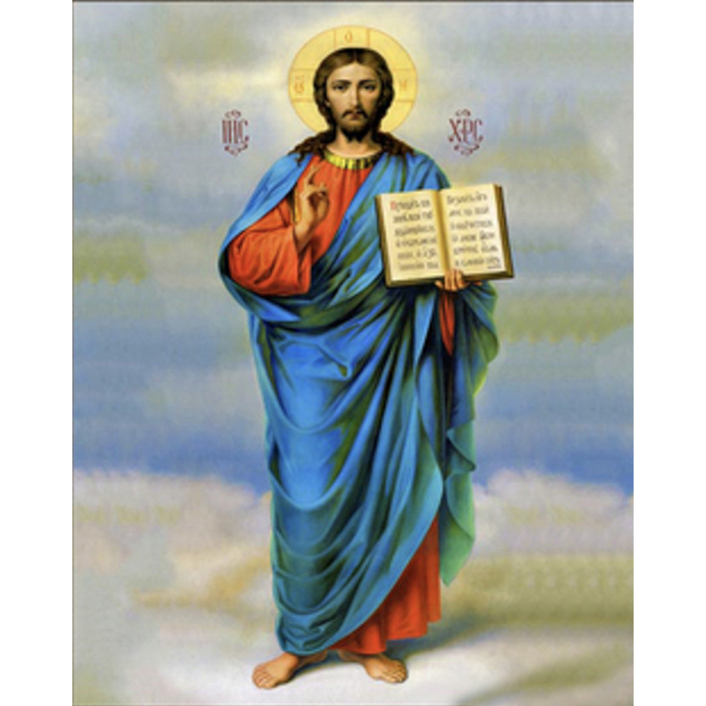 Фото, Відеоогляди алмазна мозаїка strateg преміум вседержитель розміром 30х40 см (heg86047)