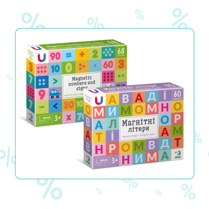Фото, Видеообзоры великий набір магнітів dodo літери, цифри та знаки