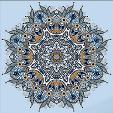 Алмазна мозаїка Strateg ПРЕМІУМ  Ажурна мандала розміром 30х30 см  (ME13820)