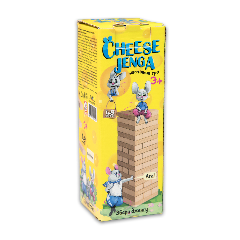 Фото, Видеообзоры настільна гра strateg дженга "cheese jenga" 48 брусків (30718)