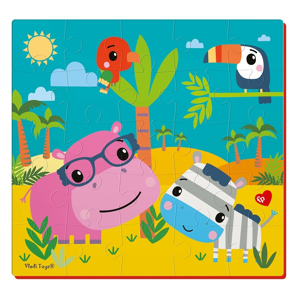 Фото, Видеообзоры м'які пазли «fisher-price. бегемот і зебра» vt1109-04