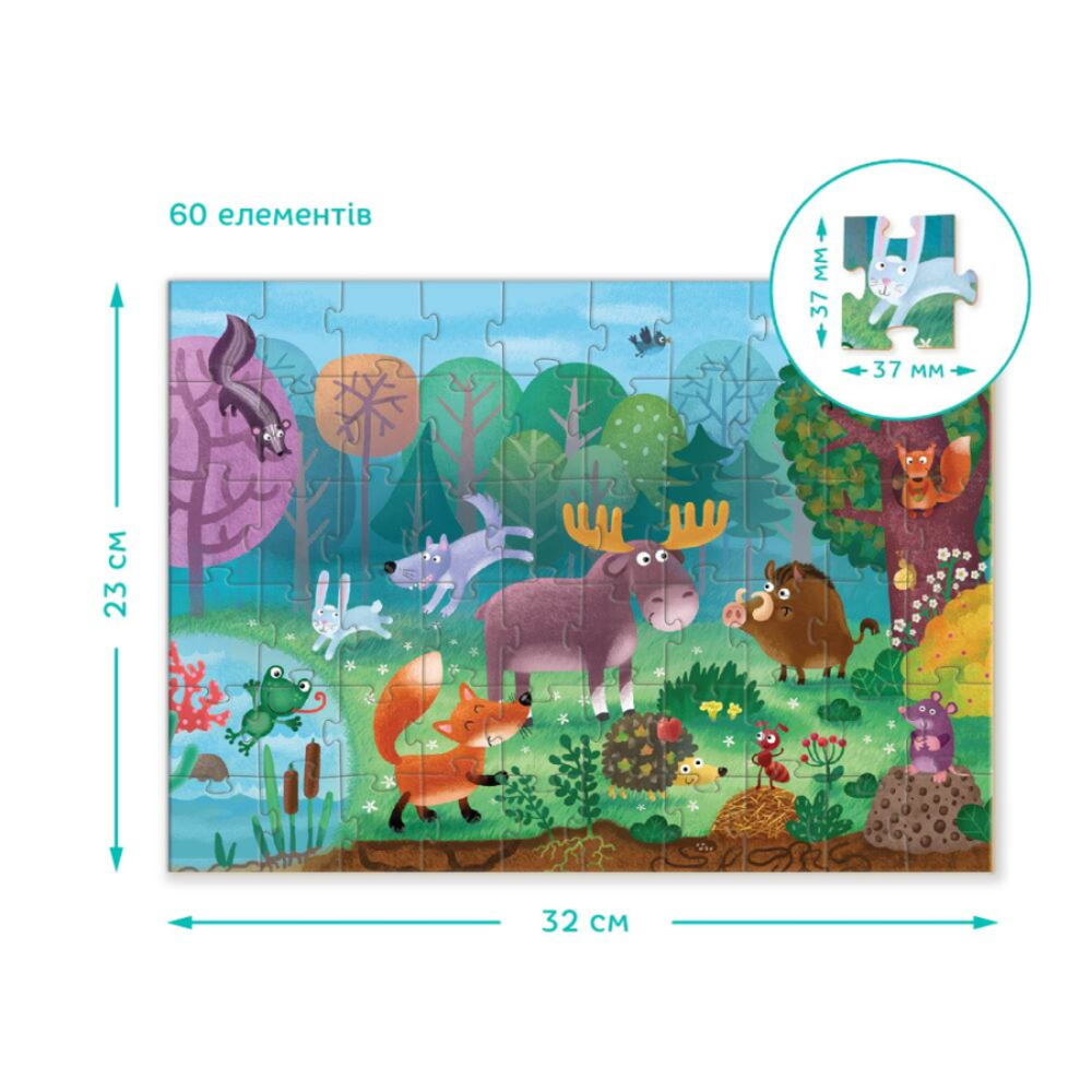 Фото, Відеоогляди пазл dodo диво-звірі у лісі