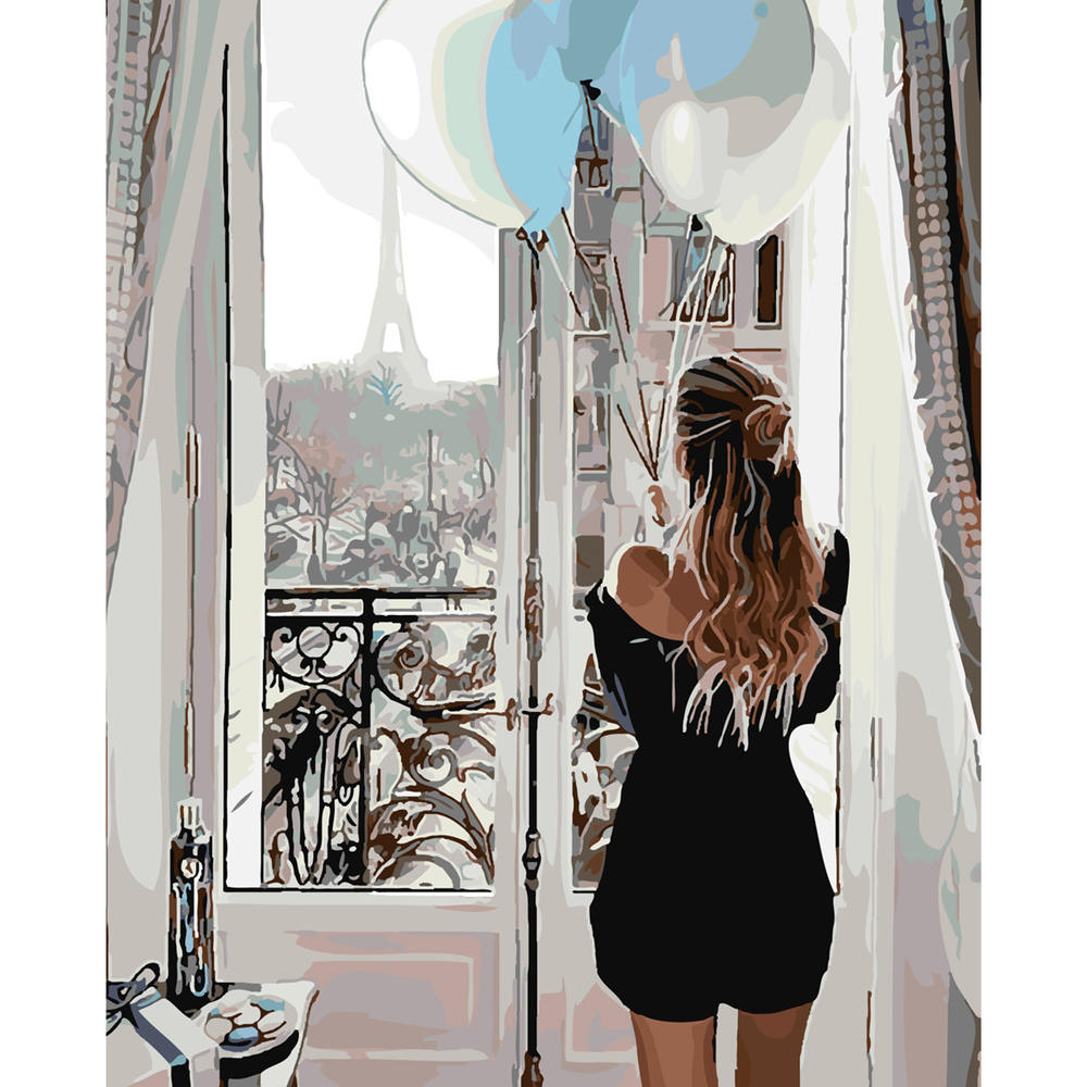 Фото, Відеоогляди картина за номерами strateg преміум ранок в день народження з лаком розміром 40х50 см sy6276