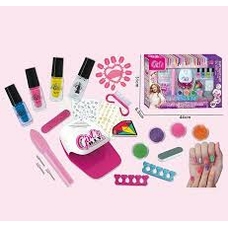 Набір для манікюра 666-13 (36/2) фрейзер 3 насадки, лампа, лаки, розділ, типси, наліпки, глітер