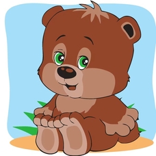 Картина 7053 Ведмежа Тедді 20*20см