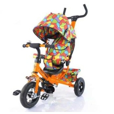 Велосипед триколісний TILLY Trike T-351-2 ПОМАРАНЧЕВИЙ з надувними колесами / 1 /