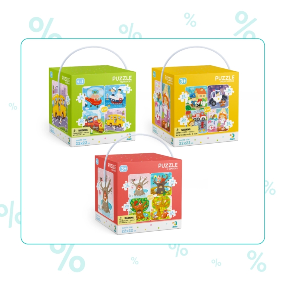 Фото, Видеообзоры набір пазлів 4в1 dodo