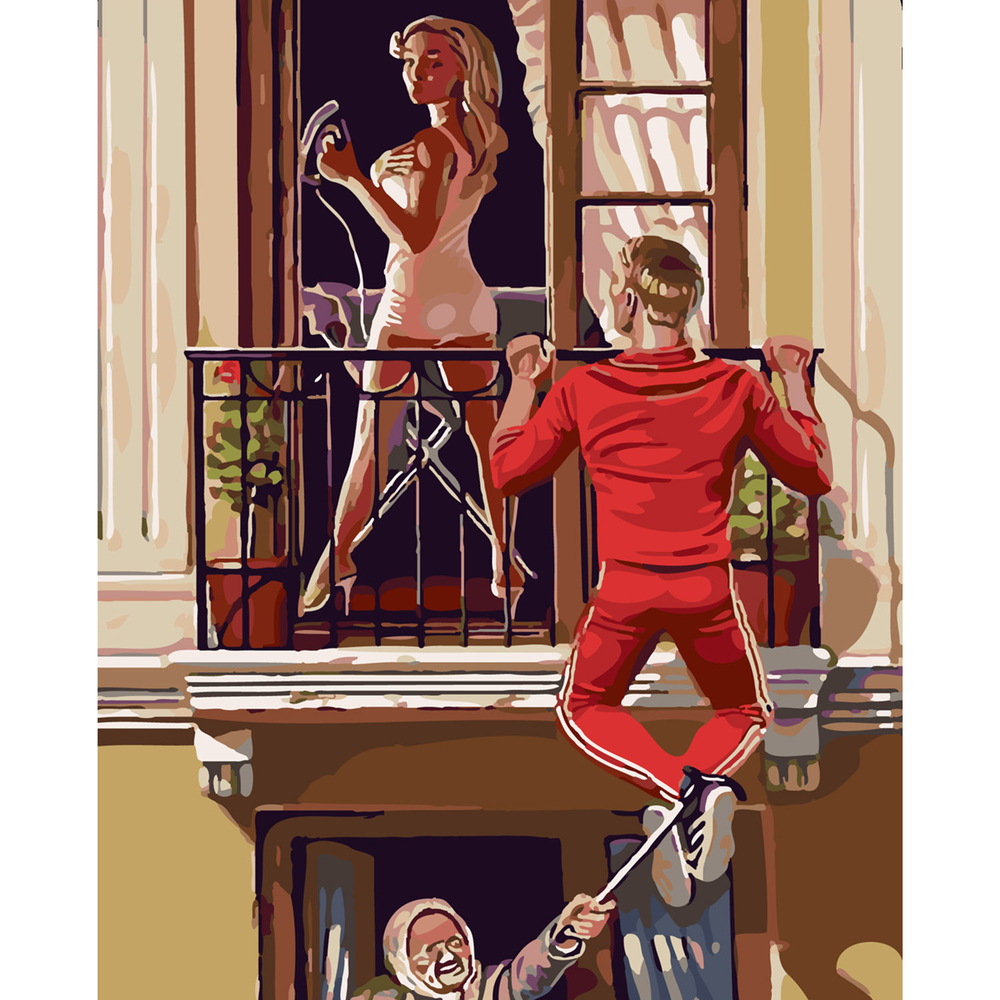 Фото, Відеоогляди картина за номерами strateg преміум спіймали на гарячому з лаком розміром 40х50 см sy6168