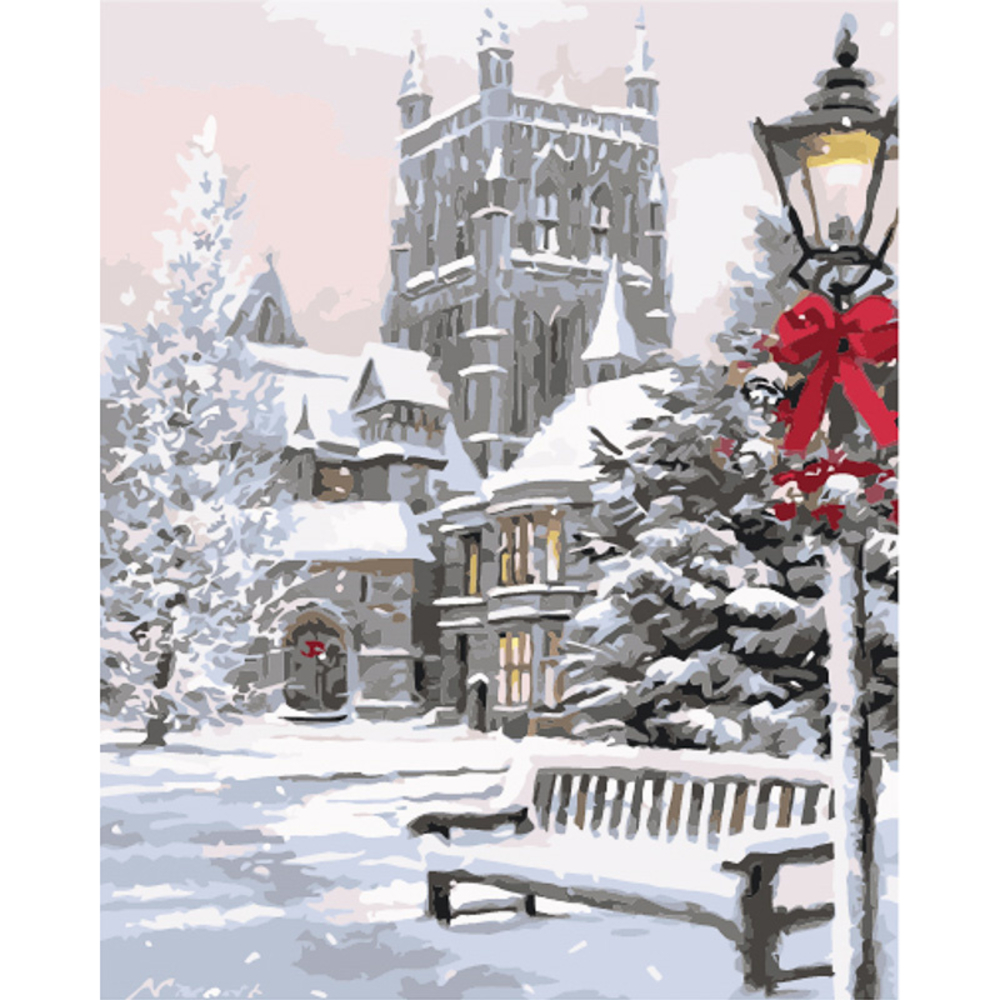 Фото, Відеоогляди картина за номерами strateg преміум парк з лаком та з рівнем розміром 40х50 см (gs1548)