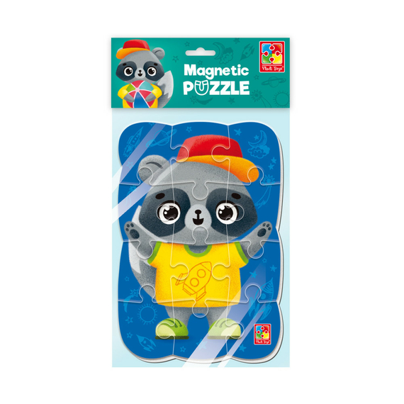 Гра розвиваюча Vladi Toys пазли м'які магнітні А5 Малюк зможе "Єнот" VT3205-91