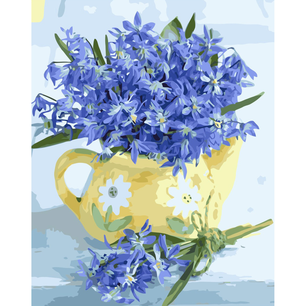 Фото, Видеообзоры картина за номерами strateg преміум букет дзвіночків з лаком розміром 40х50 см va-3300