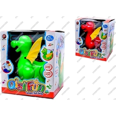Муз.динозавр QS12-2B (36шт/2) батар., свет.,в кор. 22*20*17см