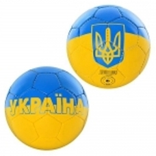 М'яч футбольний УКРАЇНИ 1000-23 (100шт) розмір 2, ПУ, 32 панелі, 2 шари, в кульку, 130гр