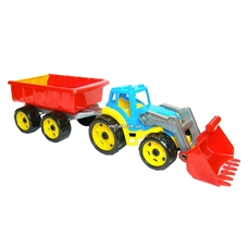 Трактор з ковшем і причепом Технок 3688