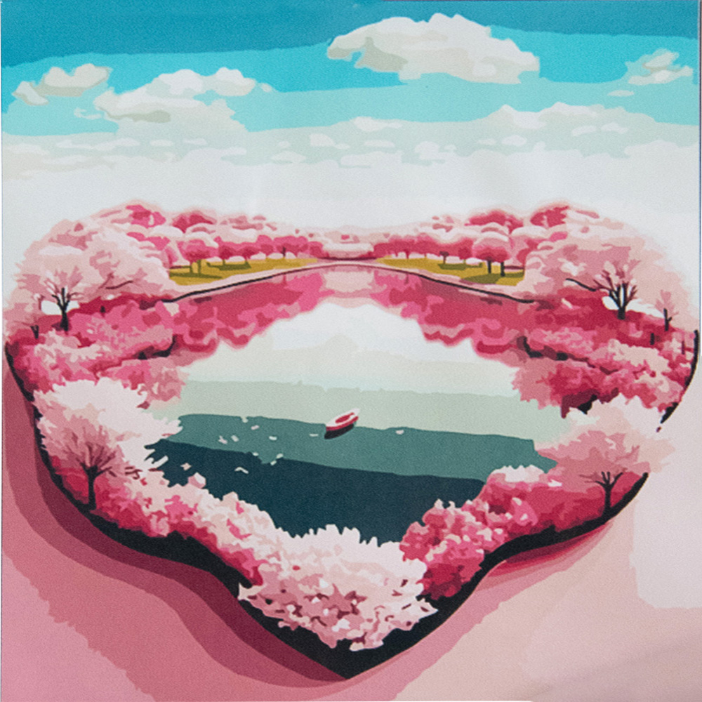 Фото, Відеоогляди картина за номерами strateg   озеро кохання розміром 50х50 см (aa017)