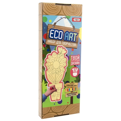 Фото, Видеообзоры набір для творчості strateg еко-розмальовка квіточка (5003)