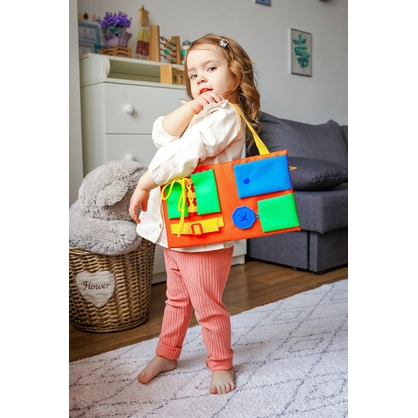 Фото, Видеообзоры бізіборд із застібками "дві гральні панелі" roter kafer rz1001-02