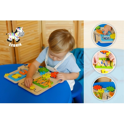 Фото, Видеообзоры бізіборд дерев'яний "вантажівка" vladi toys zb3001-01