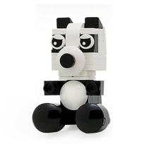 Конструктор Міні-тварини в капсулі Панда Wange wg01-10 Ванге 38 елементів блоковий пластик для дітей