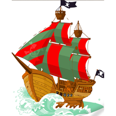 Картина за номерами Strateg ПРЕМІУМ Корабель в морі з лаком розміром 30х40 см (SS6686)