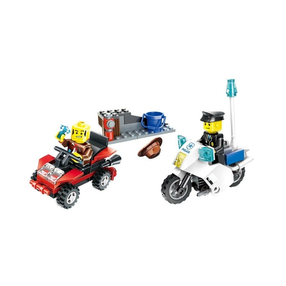 Конструктор Полицейская погоня 88 деталей Wange 26015