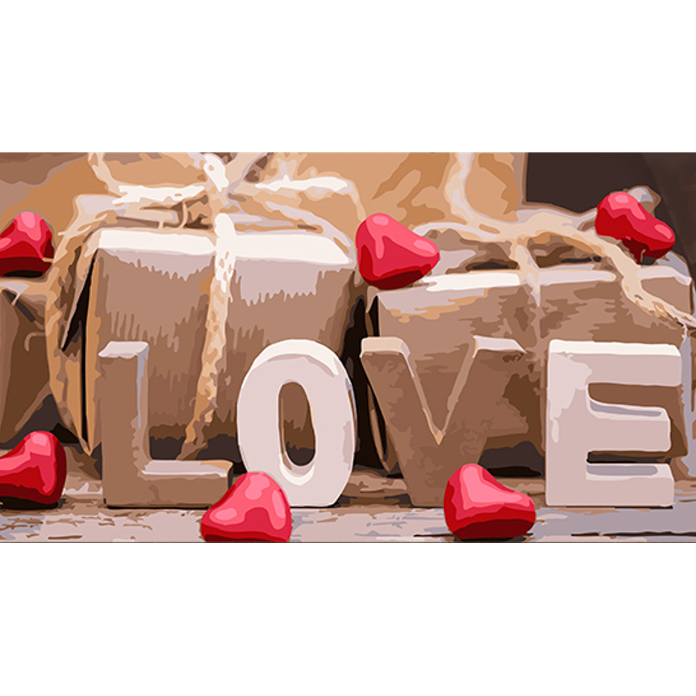 Фото, Відеоогляди картина за номерами strateg love розміром 50х25 см (ww188)