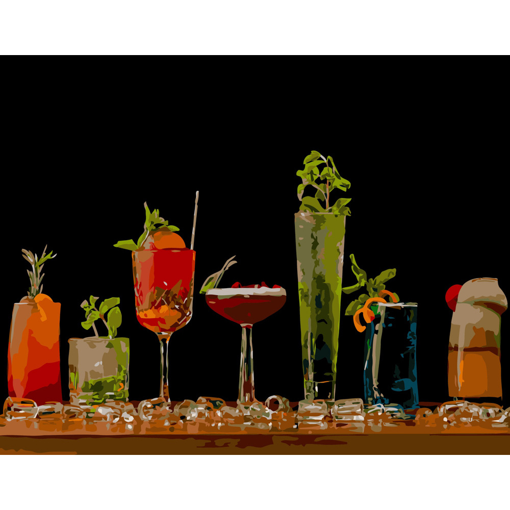 Фото, Відеоогляди картина за номерами strateg преміум різновид коктейлів розміром 40х50 см (gs234)