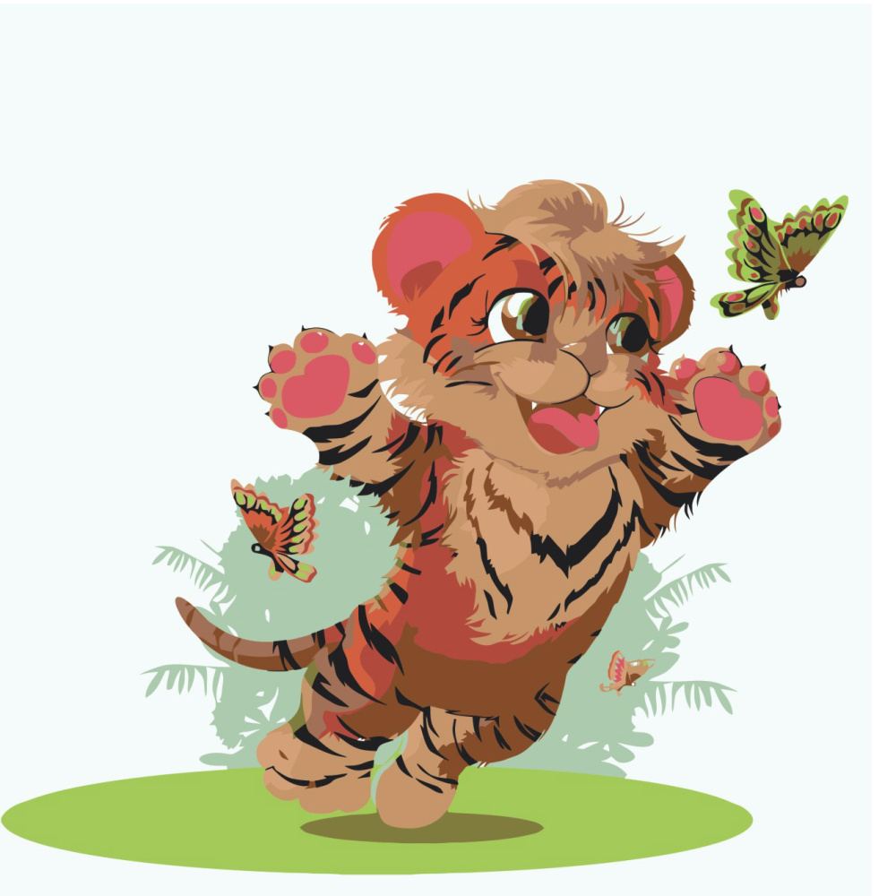 Фото, Відеоогляди картина за номерами strateg преміум тигреня з лаком розміром 30х30 см es040