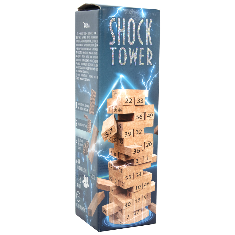 Фото, Видеообзоры настільна гра strateg shock tower шок товер дженга (30858)