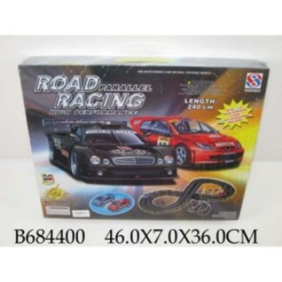 Трек 1682 (12шт) 2 авто, длина трассы 240 см, в кор.46*36*7см