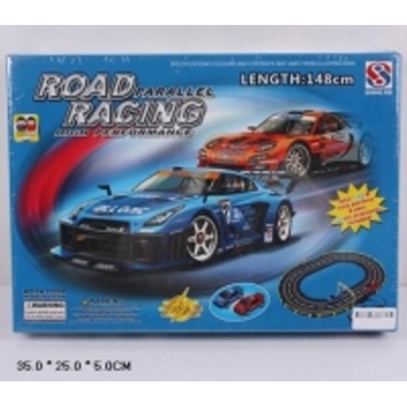 Трек 1200A (36шт/2) на батар., 2 авто, длина трассы 148 см, в коробке 35*25*5см