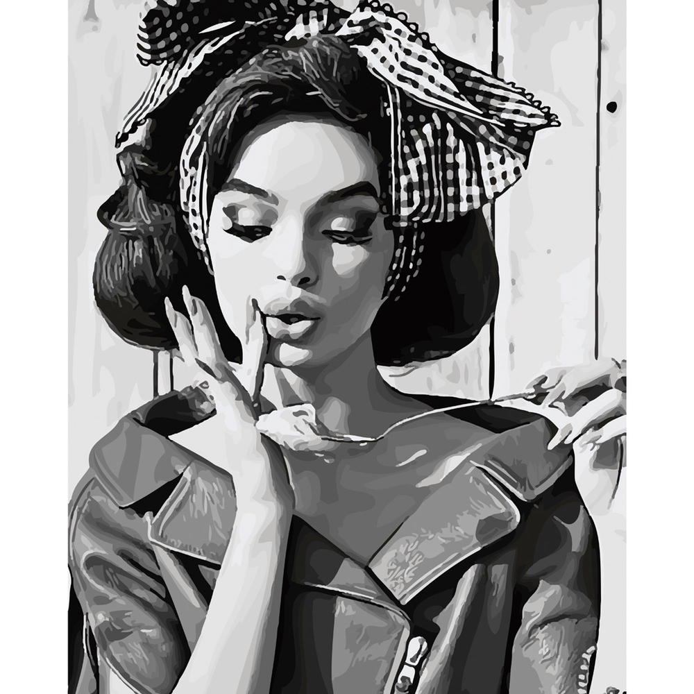 Фото, Видеообзоры картина за номерами strateg преміум ретро красуня з лаком розміром 40х50 см sy6091