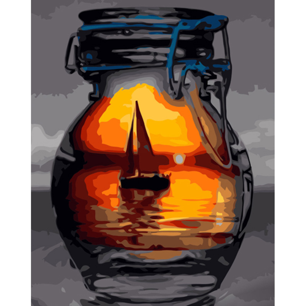 Фото, Відеоогляди картина за номерами strateg преміум човник у склянці розміром 40х50 см (gs1247)