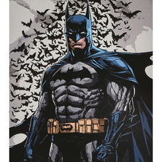 Картина за номерами Strateg ПРЕМІУМ Герой у накидці з лаком та рівнем розміром 40х50 см (VA-4627)