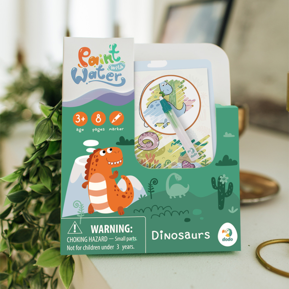 Фото, Видеообзоры набір водних розмальовок dodo динозаври