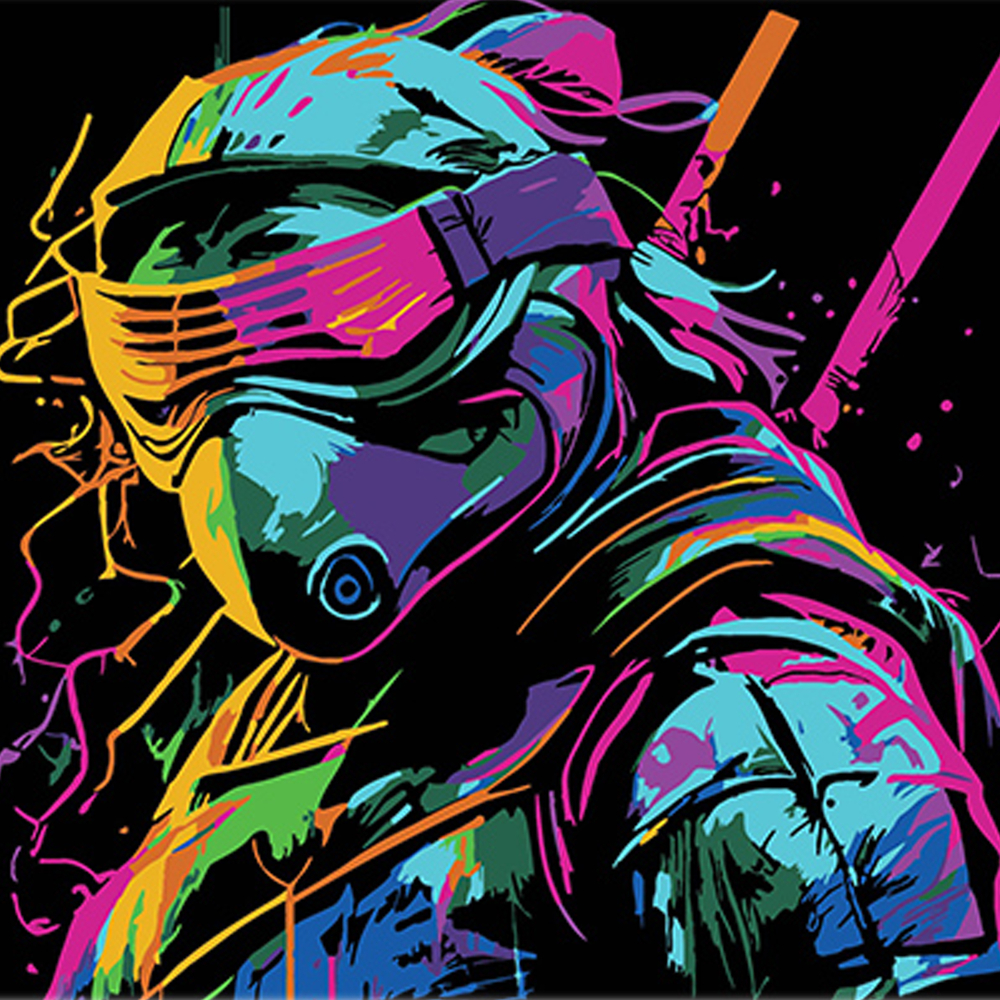 Фото, Видеообзоры картина за номерами strateg преміум яскравий захисник на чорному фоні розміром 30х30 см (sh3030-10)